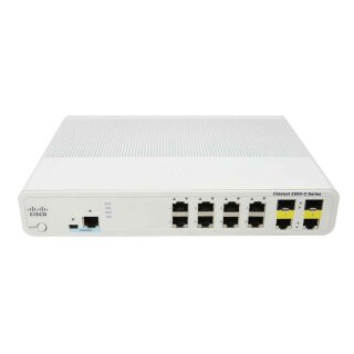 Cisco WS-C2960C-8TC-L 8-Port RJ-45 100Mbps Fast Ethernet Switch 2x RJ-45 2x SFP GE