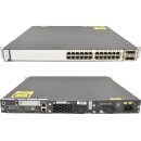 Cisco Catalyst WS-C3750E-24TD-S 24-Port RJ-45 GE Switch 2x 10G Converter Module 1x PSU Rack Ears