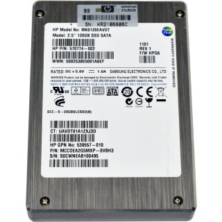 HP Samsung 120GB 570774-002 MK0120EAVDT 2.5" 3G SATA II SSD
