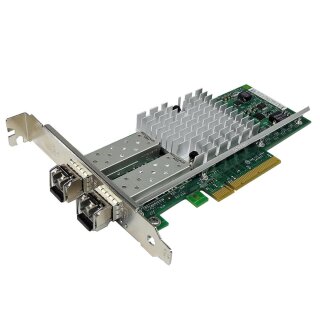 DELL Intel X520-DA2 FC Dual-Port 10GbE+2x SFP PCIe x8 Netzwerkkarte 0942V6 FP