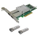 DELL Intel X520-DA2 FC Dual-Port 10GbE+2x SFP PCIe x8 Netzwerkkarte 0942V6 FP