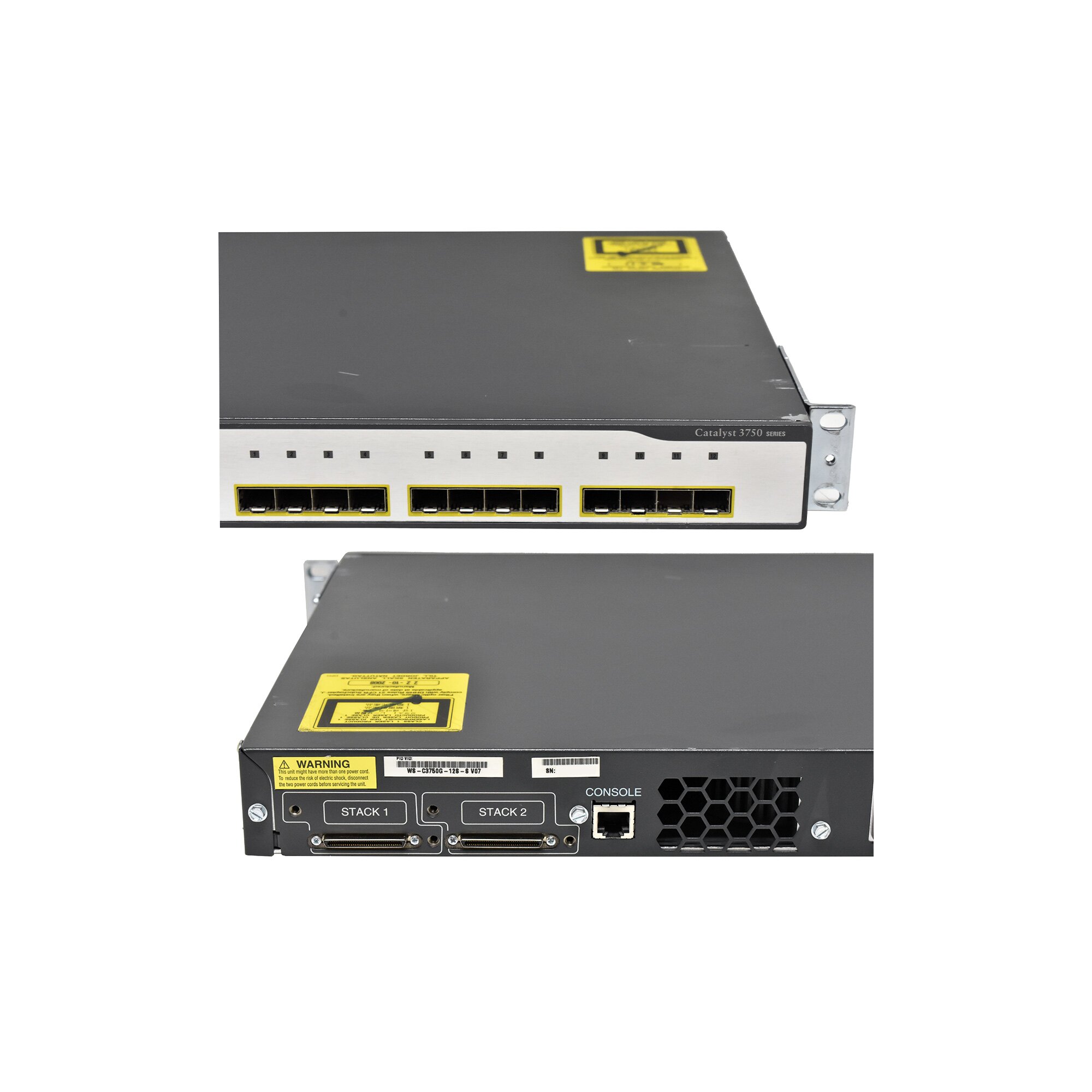 Cisco Catalyst WS-C3750G-12S-S 12 Ports SFP Ethernet Switch Rack Ears ...