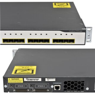 Cisco Catalyst WS-C3750G-12S-S 12 Ports SFP Ethernet Switch Rack Ears ...