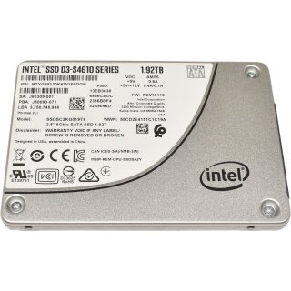Intel SSD D3-S4610 Series 1.92TB 2.5" 6G SATA SSDSC2KG019T8