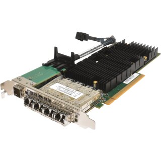 EMC Emulex LightPulse LPE16304-M-E 4-Port SFP+ 10/16GB FC Adapter LP + 4x GBICs