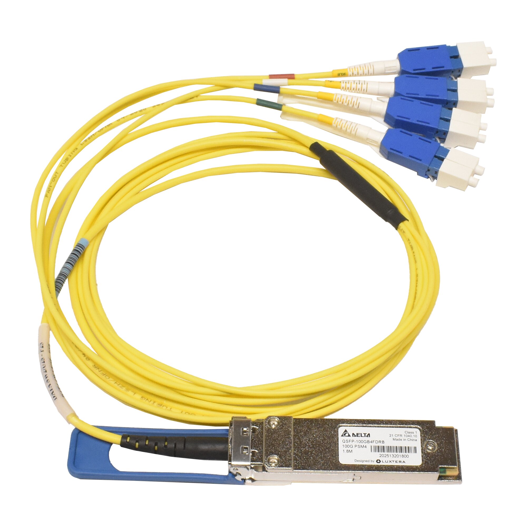 Delta QSFP-100GB4FDRB 1.8m 100G PSM4 QSFP+ auf 4x 25G duplex LC Cable ...