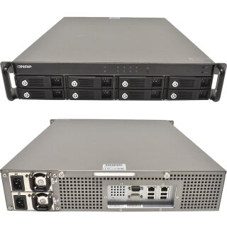 QNAP TS-809U 8-Bay NAS Server C2D 2.8GHz 2GB DDR2 RAM no HDDs Rack Ears