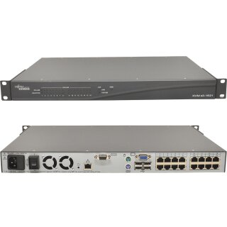 Fujitsu s3-1621 16-Port RJ-45 RS-232 KVM Switch Rack Ears