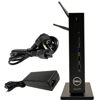 Dell Wyse 5070 Thin Client Intel J4105 1.5GHz CPU 8GB PC4 16GB eMMC Wifi USB 3.0 1xFuß 2xAntenen 1xNetzteil