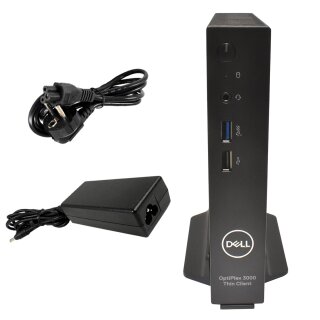 Dell Optiplex 3000 Thin Client Intel Silver N6005 CPU 8GB PC4 64GB eMMC WIFI Fuß Netzteil Mini PC