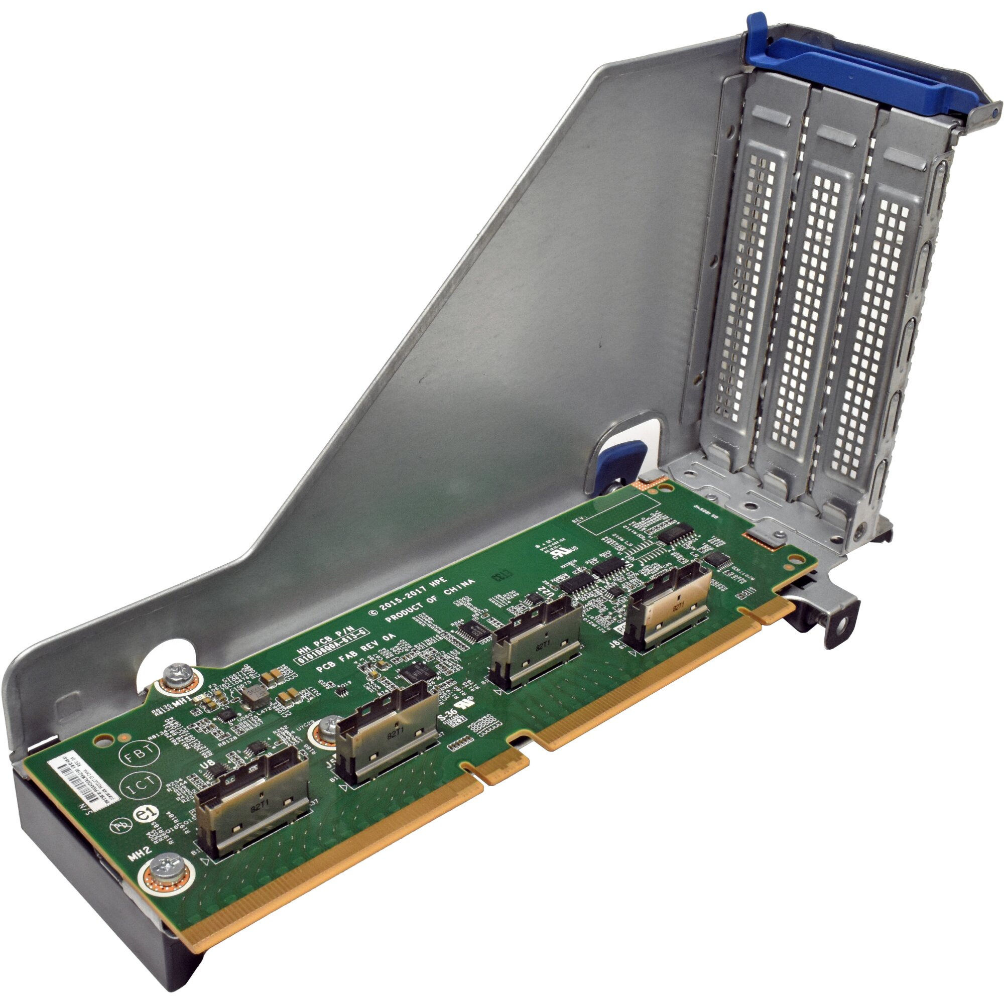 HP 875087-001 851408-001 4-Port 8 NVMe Riser Card +Cage for DL380/DL385 ...