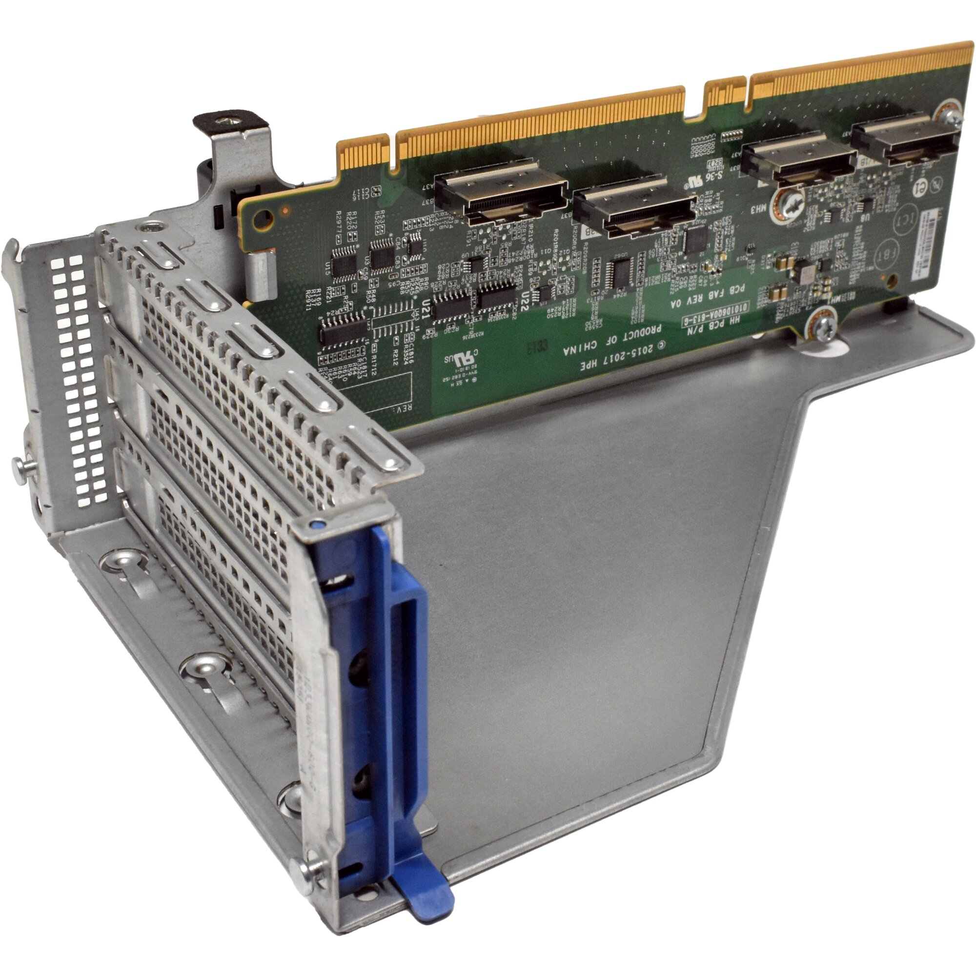 HP 875087-001 851408-001 4-Port 8 NVMe Riser Card +Cage for DL380/DL385 ...
