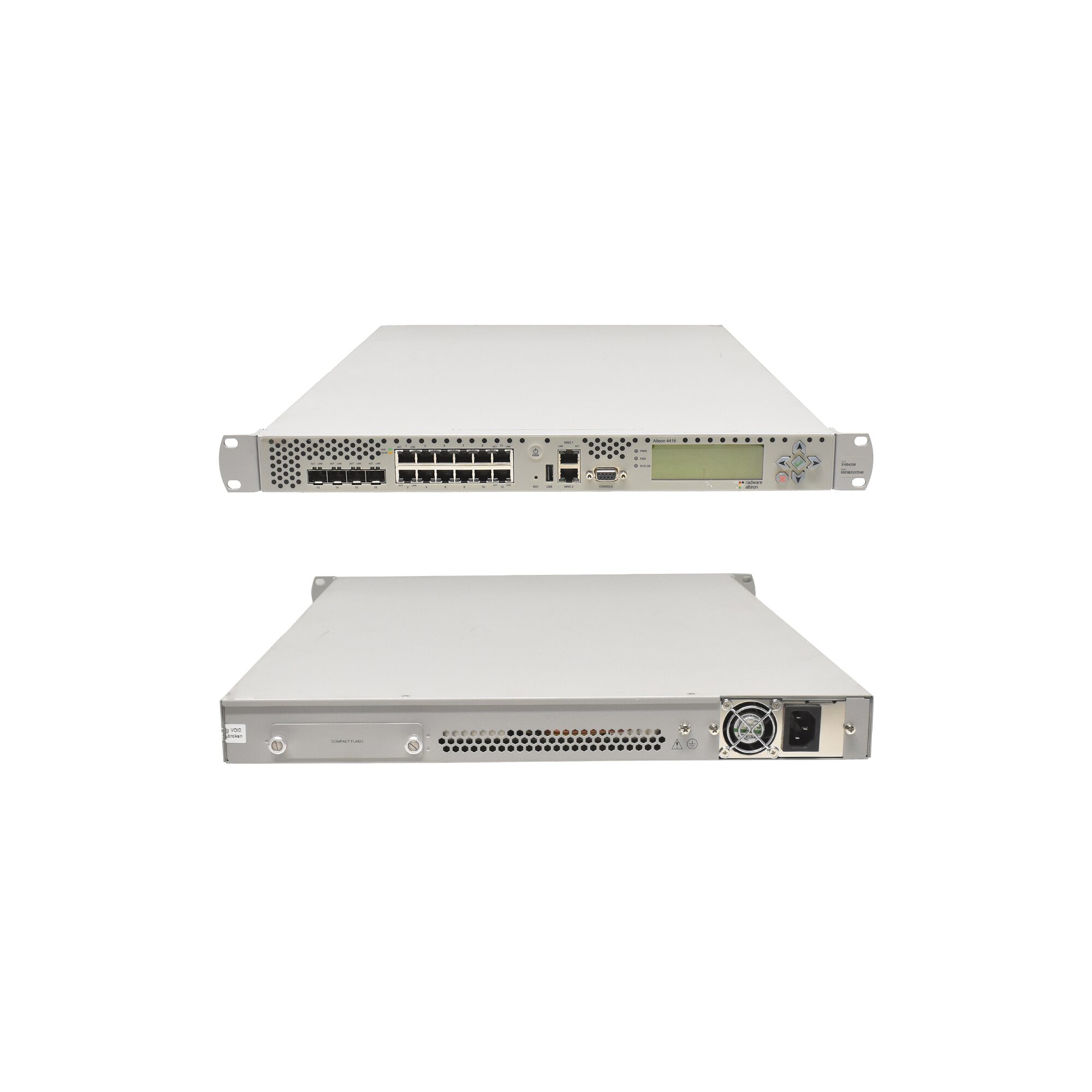 Radware Alteon 4416-1G 12-Port RJ-45 GE 4-Port SFP Mini-GBIC ...