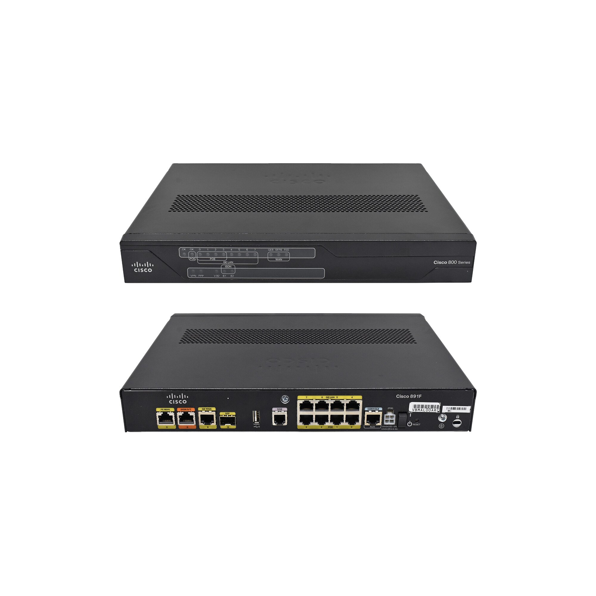 Cisco Isdn Router Cisco C891F-K9 8-Port RJ-45 GE 4x PoE integrated Services Router +SFP ...