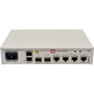 RAD ETX-203AX 6663170000 4-Port RJ-45 GE Carrier Ethernet Demarcation 2x 1G SFP