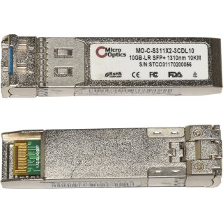 MicroOptics GBIC MO-C-S311X2-3CDL10 10GB-LR SFP+ 1310nm 10km Transceiver