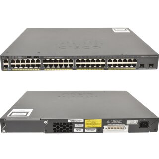 Cisco WS-C2960X-48FPD-L 48-Port PoE+ RJ-45 GE Switch 2x 10G SFP+