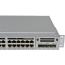 Cisco Catalyst WS-C3850-24P-S 24-Port PoE+ GE Switch + Module C3850-NM-4-1G 1x PSU Rack Ears