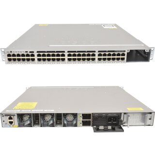 Cisco Catalyst WS-C3850-48P-S 48-Ports PoE+ GE RJ-45 1x PSU Rack Ears