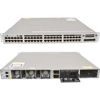 Cisco Catalyst WS-C3850-48F-S 48-Port PoE+ GE RJ-45 1x PSU Rack Ears + C3850-NM-4-1G