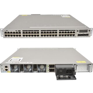 Cisco Catalyst WS-C3850-48P-S 48-Ports PoE+ GE RJ-45 1x PSU Rack Ears + C3850-NM-4-1G