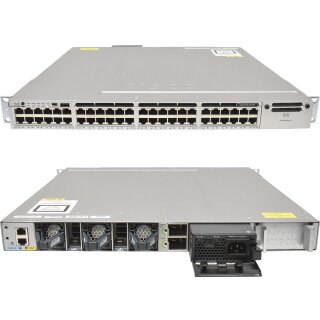 Cisco Catalyst WS-C3850-48F-S 48-Port PoE+ GE RJ-45 1x PSU Rack Ears