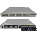 Cisco Catalyst WS-C3850-48F-E 48-Port RJ-45 PoE+ Stackable GE Switch +Module C3850-NM-4-1G 2x PSU +Rack Ears
