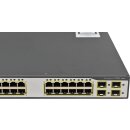 Cisco WS-C3750G-24TS-S1U 24-Port RJ-45 Stackable GE Switch 4 x SFP
