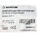 Dätwyler 20m 65358000DY Copper Patch Cord RJ-45 Cat.6A IEC green NEW NEU