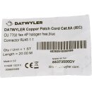Dätwyler 20m 65373000DY Copper Patch Cord RJ-45 Cat.6A IEC blue NEW NEU