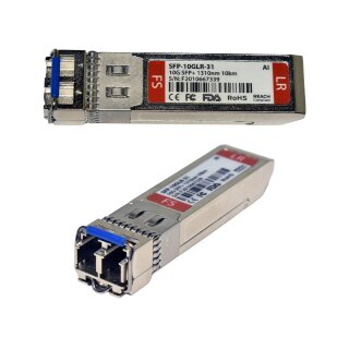 Fiberstore FS SFP-10GLR-31 10G 1310nm 10 km SFP+ LC Duplex Transceiver ...