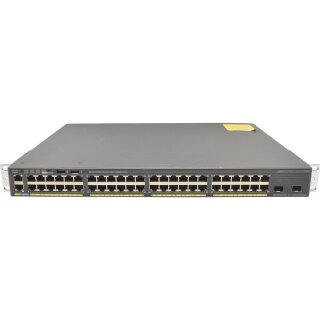 Cisco WS-C2960X-48LPD-L 48-Port PoE+ RJ-45 GE Switch 2x SFP+ 10G +Rack Ears + C2960X-STACK Module