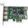 StarTech PEXUSB4DP 6212E 4-Port USB PCIe x1 Interface Card LP