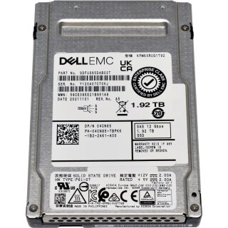 Dell EMC Kioxia 1.92TB KPM6XRUG1T92 4CN85 2.5" 12G SAS SSD