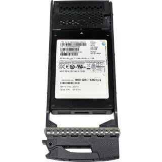 NetApp Samsung 960GB PM1643 MZ-ILT960A 108-00546+A5 2.5" 12G SAS SSD +Caddy