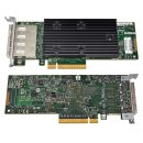 LSI Avago SAS9305-16e 03-25704-02005 4-Port 12G PCIe x8 SAS Controller LP