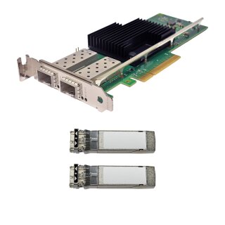 Lenovo Intel X710-DA2 00YK615 2-Port 10G SFP+ PCIe 3.0 x8 Server Adapter LP +GBICs