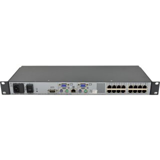 Fujitsu s2-1602 520-325-510 16-Port RJ-45 KVM Switch +Rack Ears