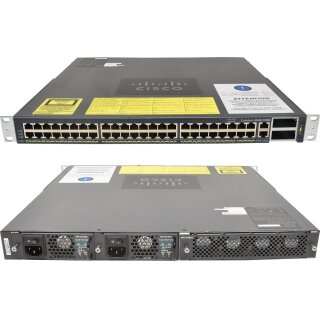 Cisco Catalyst WS-C4948-10GE-S 48-Port RJ-45 GE Switch 2x 10G X2 Rack Ears