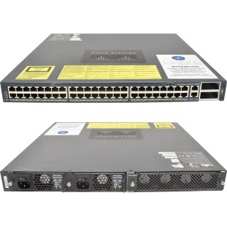 Cisco Catalyst WS-C4948-10GE-S 48-Port RJ-45 GE Switch 2x 10G X2 Dual PSU