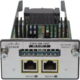 Cisco C3KX-NM-10GT 73-13052-04 2-Port 10GE RJ-45 Network Module for Cisco Catalyst 3560X, 3570X, 3850 Series