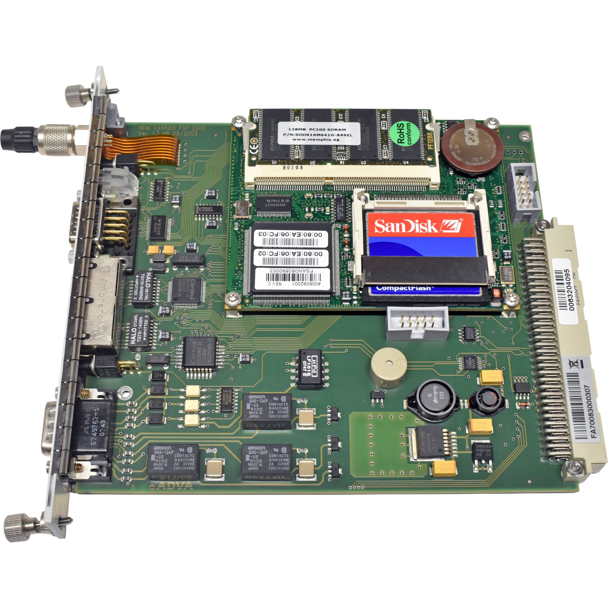 ADVA FSP 2000 Shelf Controller Board NEMI-V2 0063204095 - Piospartslap