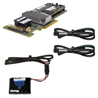 IBM ServeRAID M5210 12G RAID Controller 46C9111 +SAS Cables +Cache +BBU no Bracket