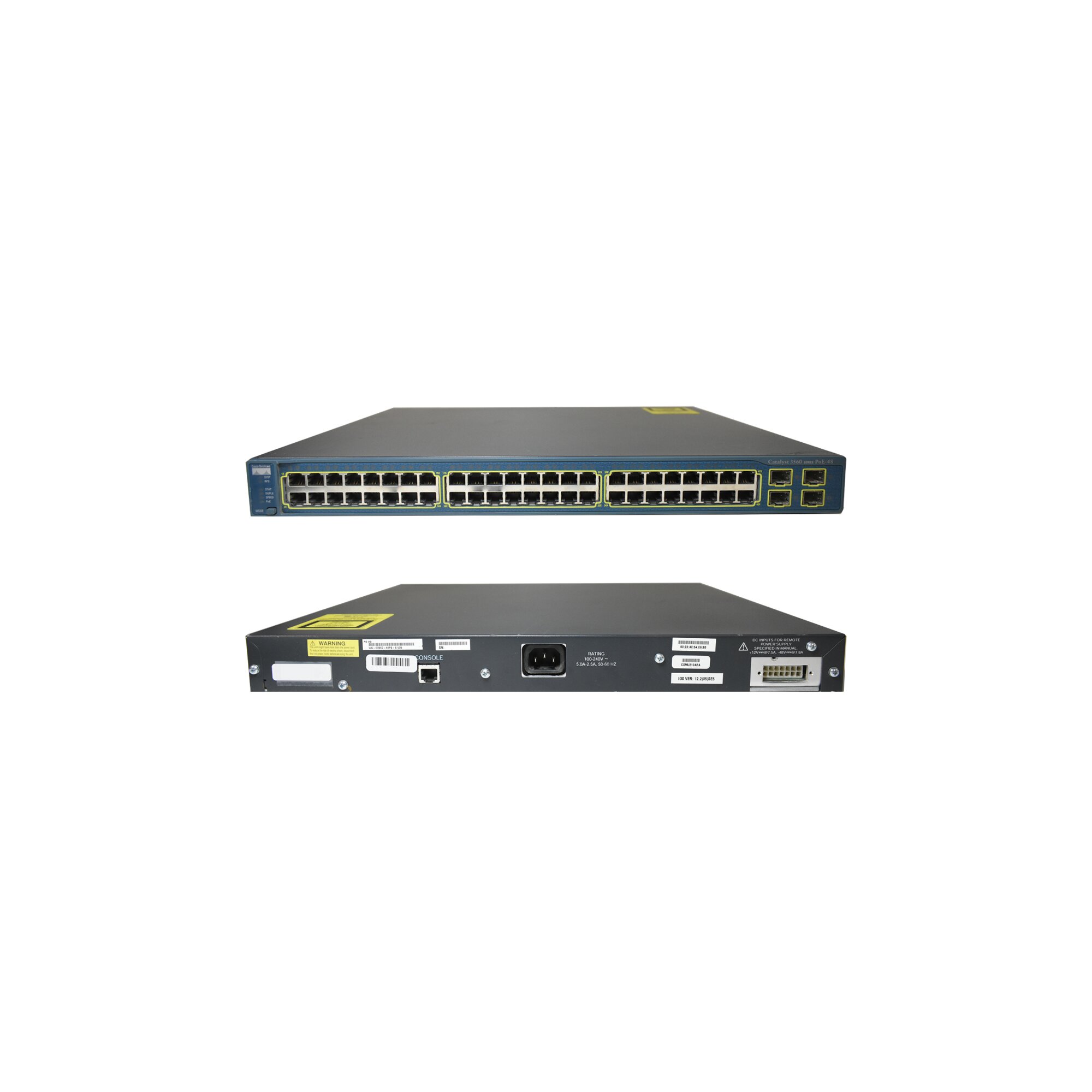 Cisco Catalyst 3560 WSC356048PSS 48Port PoE 4 x SFP Piospartslap
