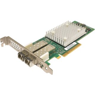 Fujitsu Qlogic QLE2742-F Dual-Port SFP+ 32G FC  Netzwerkkarte +2x GBIC FP