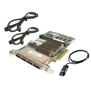 HP Smart Array P822 SAS RAID Controller 6Gb PCIe x8 2GB FBWC 643379-001 + BBU +2x Kabel
