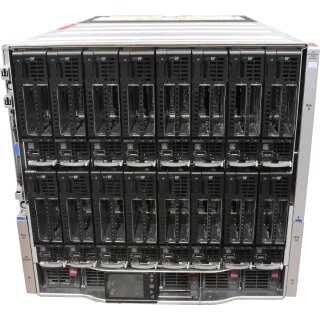 HP BladeSystem c7000 Enclosure 681844-B21 16xBL460C G10 2xGOLD 5115 32GB RAM P204i P408e-M 2xSFF 863442-B21