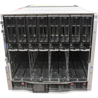 HP BladeSystem c7000 Enclosure 681844-B21 8xBL460C G10 2xPlatinum 8276 128GB RAM P204i 2xSFF 2xM.2