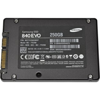 Samsung 840 EVO 250GB 2.5" 6G SATA SED SSD MZ-7TE250 MZ7TE250HMHP