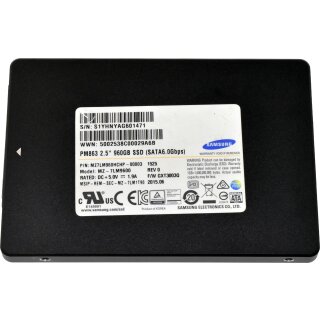 Samsung PM863 960GB 2.5“ 6G SATA SSD MZ-7LM9600 MZ7LM960HCHP